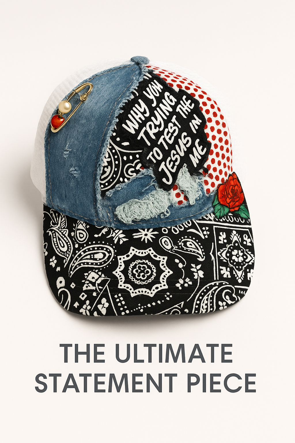 Test the Jesus in Me – Patchwork Trucker Hat